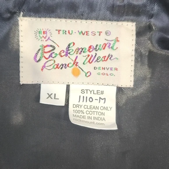 Rockmount Ranch Wear Tru-West Mens Rockabilly Embroidered Jacket Size XL Western - Picture 4 of 9